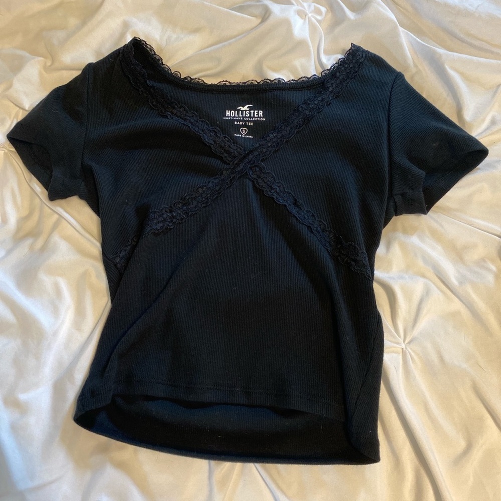 Black Lace Baby Tee